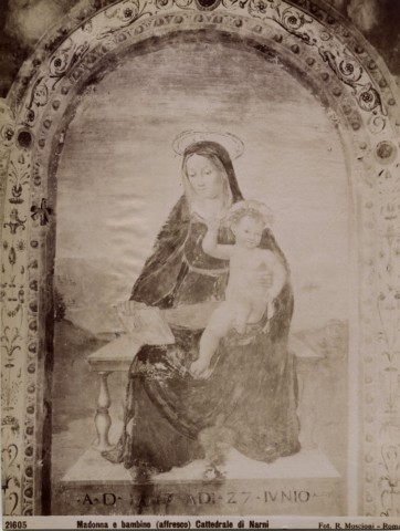 Moscioni, Romualdo — Madonna e bambino (affresco) Cattedrale di Narni — insieme